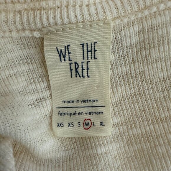 Free People We the Free Don't Forget Me Top Womens Medium Ivory Long Sleeve Boho - Picture 14 of 16